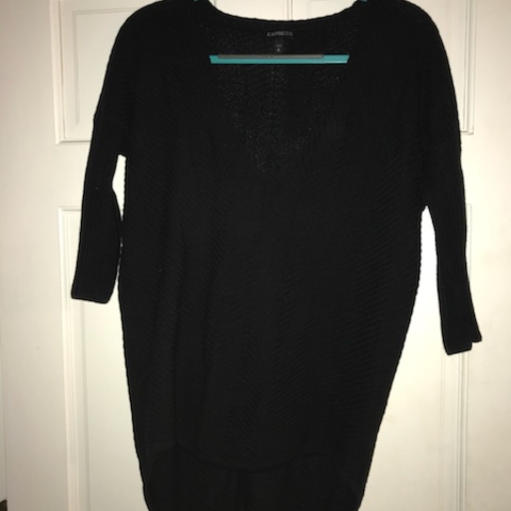 Express Black Long Sweater Size: S